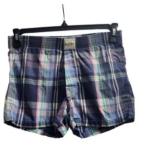 Abercrombie Kids Girls Plaid Shorts‎ Size L Blue Green Pink